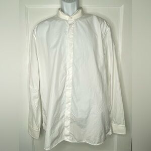 BALMAIN Wing-Collared Oxford Classic White Tuxedo Shirt